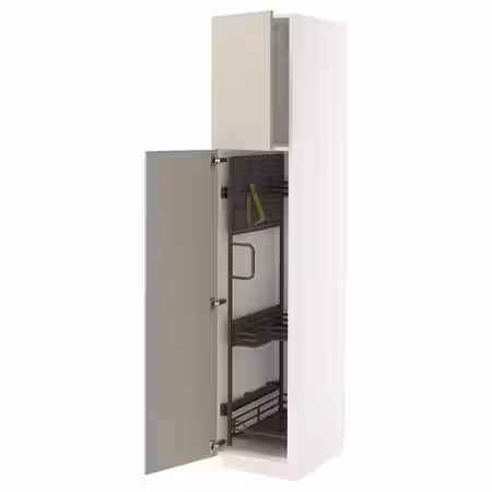 METOD Высокий шкаф с отд д/акс д/уборки