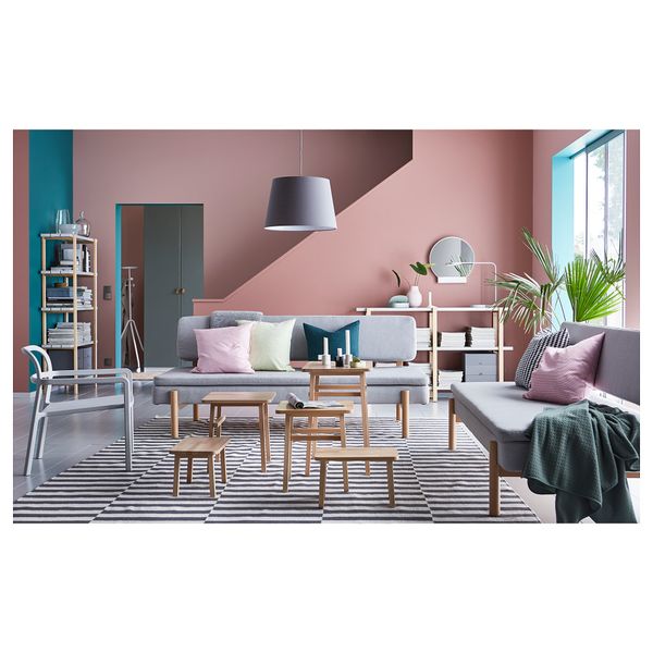 Кресло для дома/сада ЮППЕРЛИГ, светло-серый - схема-чертеж с размерами