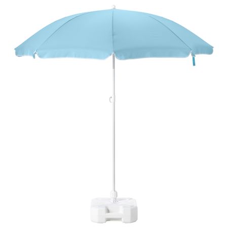 Зонт от солнца с опорой РАМСО / ФИСКЁ, голубой, белый
