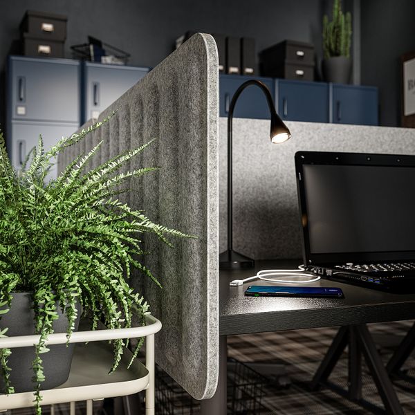 Экран для письменного стола, серый 160x48 см IKEA EILIF ЭЙЛИФ 404.827.80 - фото 5