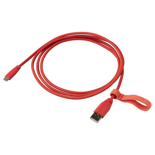 Кабель USB тип А – USB тип С, текстиль/оранжевый 1.5 м IKEA LILLHULT ЛИЛЛЬХУЛЬТ 104.928.94 - фото 1