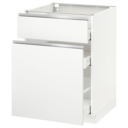 Напольный шкаф, выдвижной секцией, ящик МЕТОД / МАКСИМЕРА, белый, Нодста белый