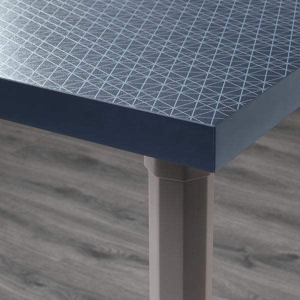 Стол, геометрический, синий серый 120x60 см IKEA ЛИННМОН / АЛЬВАРЭТ 092.224.93 - схема-чертеж с размерами