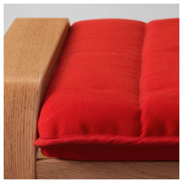 Табурет для ног ПОЭНГ, дубовый шпон, Ранста красный - фото 3