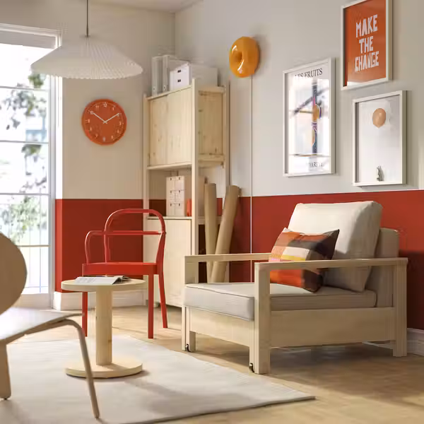 TORNSBORG ТОРНСБОРГ Кресло-кровать - Naggen бежевый/сосна - фото 3