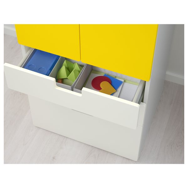 Комбинация для хранения с дверцами, ящиками СТУВА, белый, желтый (60x50x128 см) - фото 3