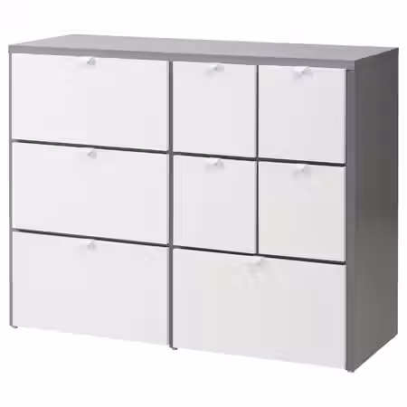 VISTHUS Комод с 8 ящиками - серый/белый 122x96 см