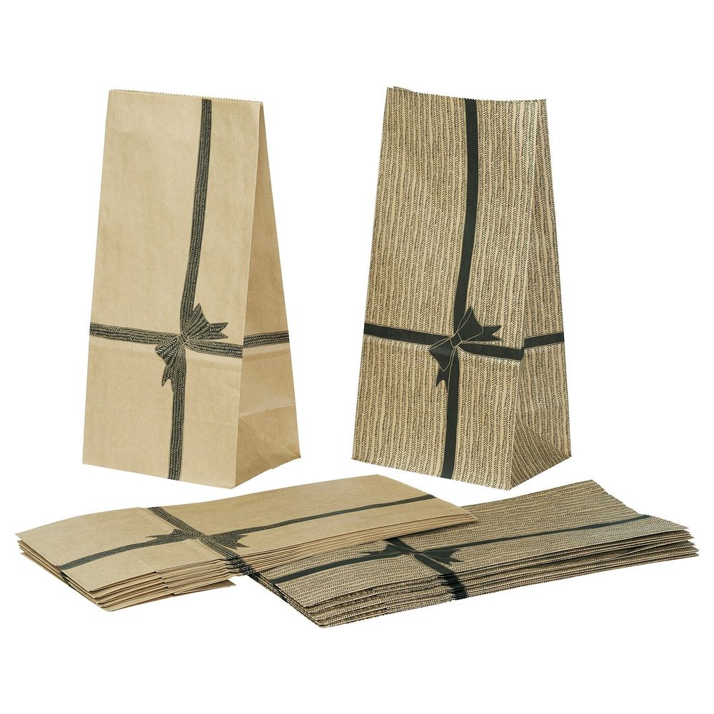 Бумажный пакет, коричневый 15x30 см IKEA VINTER 2020 ВИНТЕР 2020 404.745.15 - фото 1