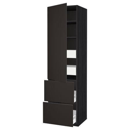 Высокий шкаф + полки, 4ящик, дверцы, 2фасада, 60x60x220 cm IKEA METOD МЕТОД, MAXIMERA МАКСИМЕРА 393.559.62
