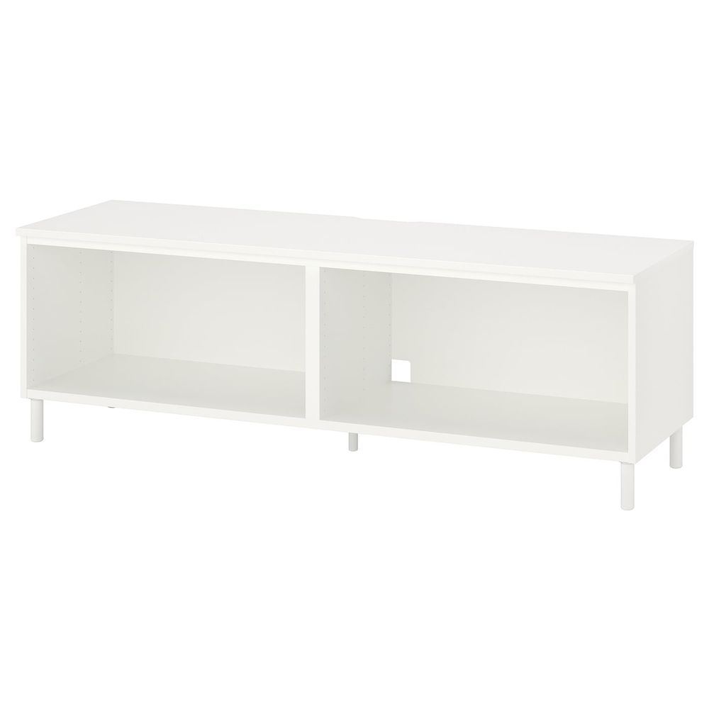 Тумба под ТВ, белый/металлический 160x42x54 см IKEA PLATSA ПЛАТСА 993.052.62 - фото 1