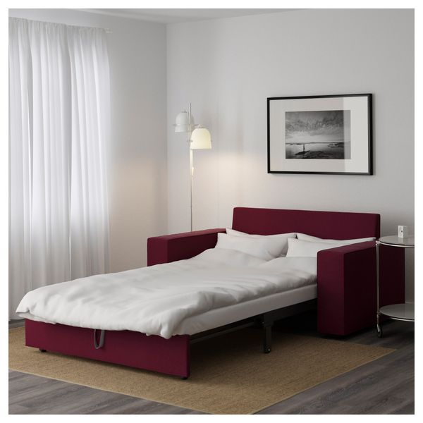 Диван-кровать 2-местная ВИЛАСУНД, Дансбу красно-сиреневый - фото 4