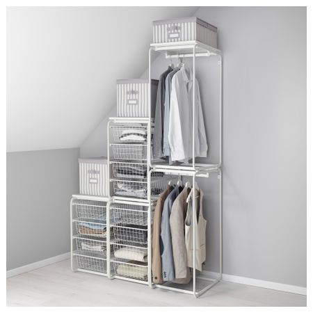 Рама + штанга, проволочные корзины АЛЬГОТ, белый (123x60x206 см)