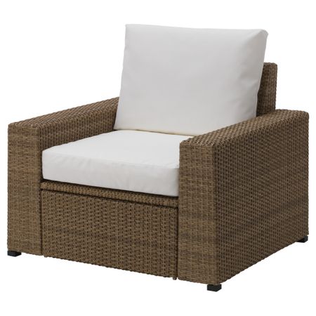 Садовое кресло СОЛЛЕРОН, коричневый, Кунгсэ белый