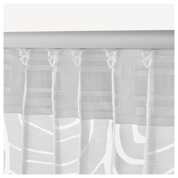 Гардины, 2 шт. НОРДИС, белый (145x300 см) - схема-чертеж с размерами