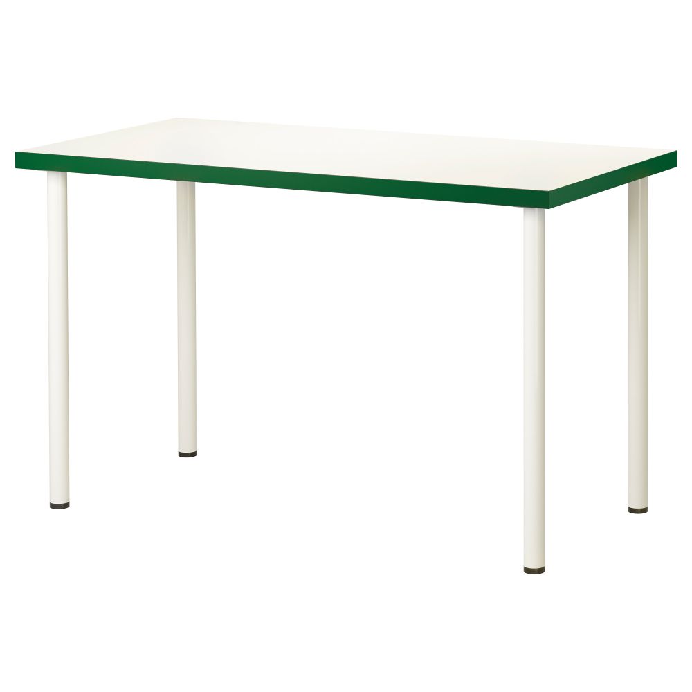 Стол ЛИННМОН / АДИЛЬС, белый, зеленый (120x60 см) - фото 1