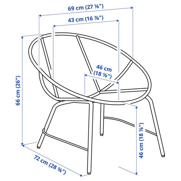 IKEA, дополнительный ракурс - схема-чертеж с размерами