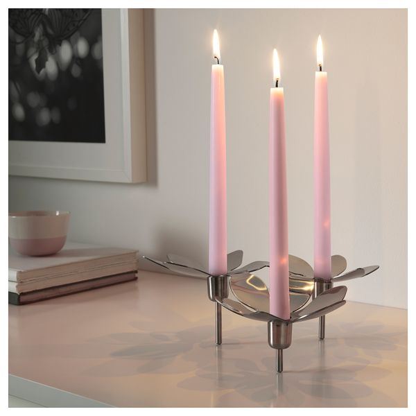 Неароматическая свеча КЛОКХЕТ, светло-розовый (25 см) - схема-чертеж с размерами