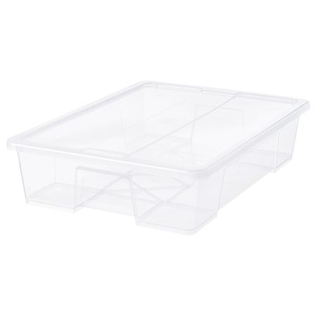 Контейнер с крышкой, прозрачный 79x57x18 см/55 л IKEA SAMLA САМЛА 493.205.14