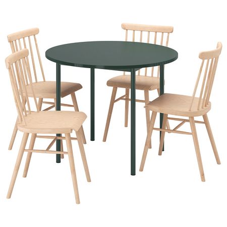 IKEA PS 2026 IKEA PS 2026 / HÖGVED Стол и 4 стула - зеленый/сосна 96 см