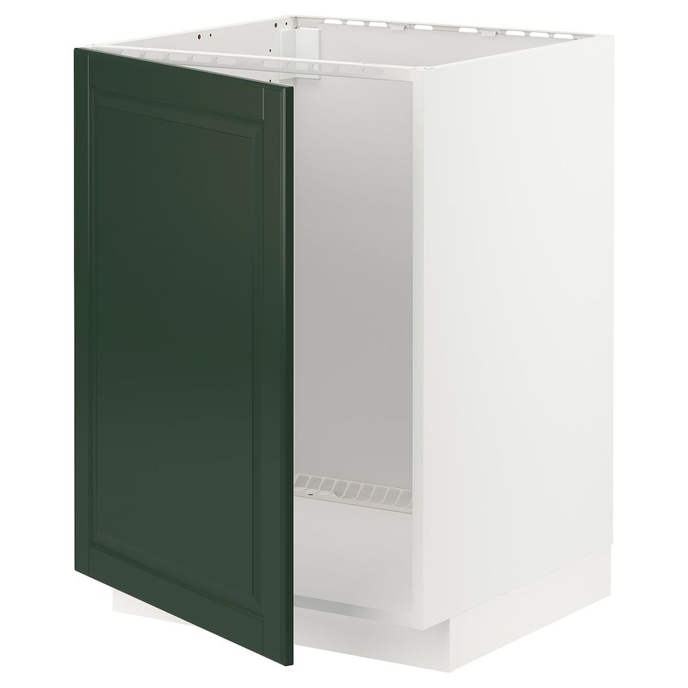 Напольный шкаф для раковины, белый/Будбин темно-зеленый 60x60 см IKEA METOD МЕТОД 093.121.82 - фото 1