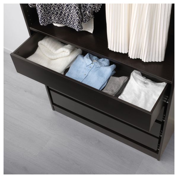 Ящик КОМПЛИМЕНТ, черно-коричневый - схема-чертеж с размерами