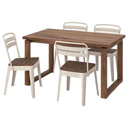 Стол и 4 стула, 140x85 cm IKEA NORRMANSÖ НОРРМАНСЁ, MÖRBYLÅNGA МОРБИЛОНГА 994.261.36
