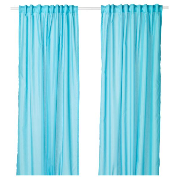 Гардины, 1 пара ВИВАН, бирюзовый (145x300 см) - фото 1