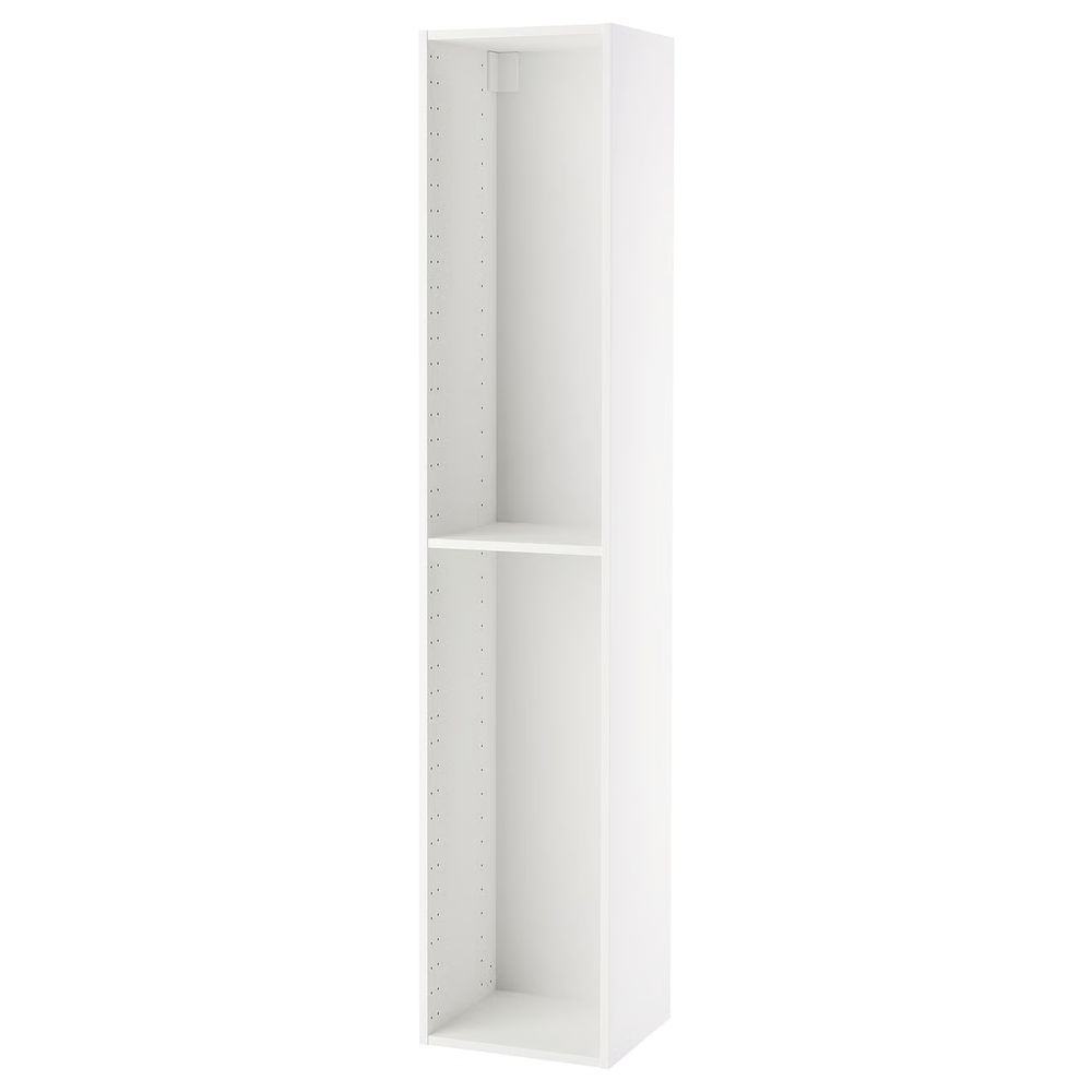 METOD Шкаф высокий - белый 40x37x200 см - схема-чертеж с размерами