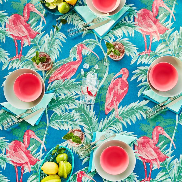 Скатерть, птица, разноцветный 145x240 см IKEA СОММАРЛИВ 804.511.83 - схема-чертеж с размерами