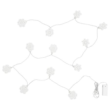 Гирлянда, 12 светодиодов, с батарейным питанием/снежинки IKEA STRÅLA СТРОЛА 704.767.25