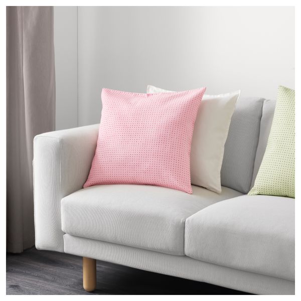 Чехол на подушку ЮППЕРЛИГ, розовый, точечный (50x50 см) - схема-чертеж с размерами