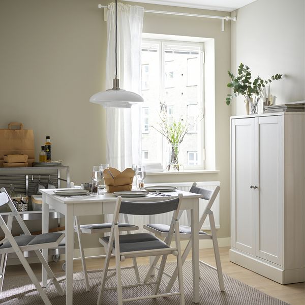 Стол с откидной полой, белый, 51, 86x96 см IKEA IDANÄS ИДАНЭС 004.876.52 - фото 4