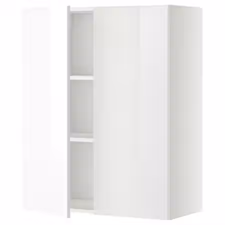 METOD Навесной шкаф с полками/2дверцы - белый/Ringhult белый 80x100 см