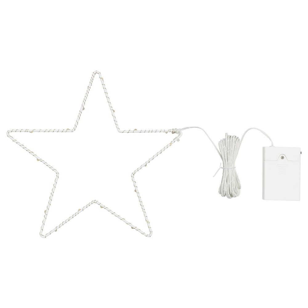 Подвесной светильник, светодиодный, с батарейным питанием, в форме звезды, 27 см IKEA СТРОЛА 704.441.31 - фото 1