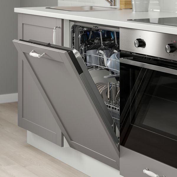 Кухня, 183x63.5x222 см, белый, серый каркас IKEA BEGIVENHET БЕГИВЕНХЕТ 993.373.19 - схема-чертеж с размерами