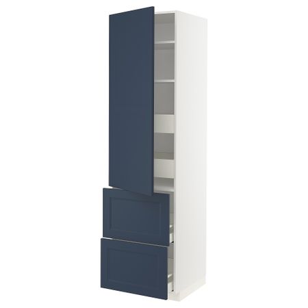 Высокий шкаф + полки, 4ящик, дверцы, 2фасада IKEA METOD МЕТОД, MAXIMERA МАКСИМЕРА 494.031.75