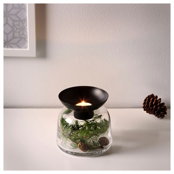 Ваза/подсвечник для греющей свечи ВИНТЕР 2017, прозрачное стекло (13 см) - фото 3