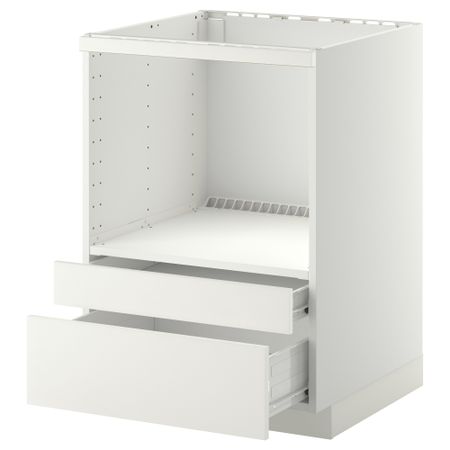 Напольный шкаф для комбинирования СВЧ, ящики МЕТОД / ФОРВАРА, белый, Хэггеби белый (60x60 см)