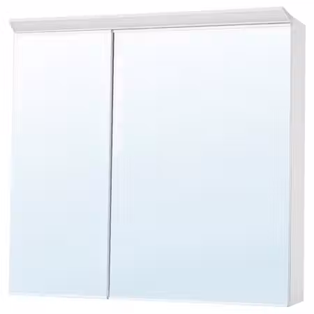 TREASJÖN Зеркальн шкафчик/2дверцы/подсветка 80x17x75 см