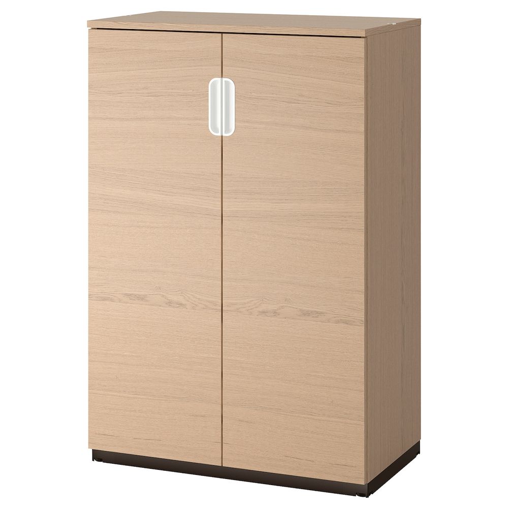 Шкаф с дверями, дубовый шпон, беленый 80x120 см IKEA GALANT ГАЛАНТ 703.682.31 - фото 1