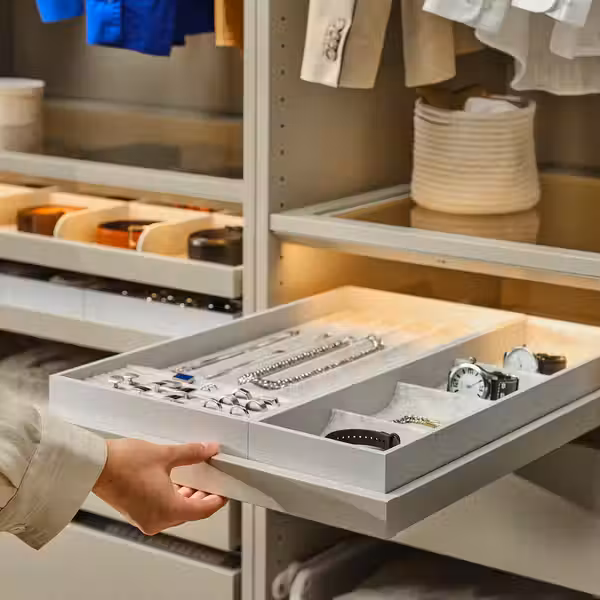 KOMPLEMENT Выдвижная полка+вставка - серо-бежевый/светло-серый 50x58 см - фото 2