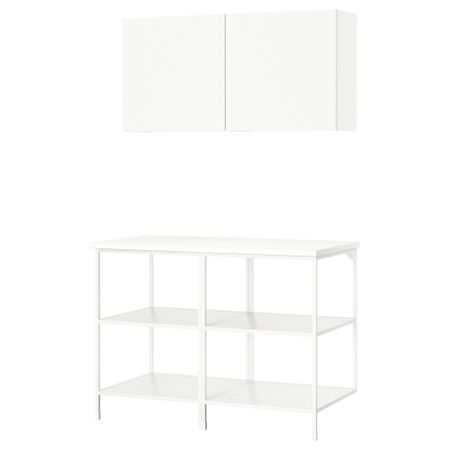 Комбинация для хранения, белый, 123x63.5x207 см IKEA BEGIVENHET БЕГИВЕНХЕТ 995.481.14