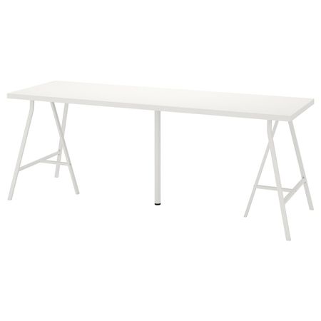 Стол, белый 200x60 см IKEA LINNMON ЛИННМОН / LERBERG ЛЕРБЕРГ 694.015.09