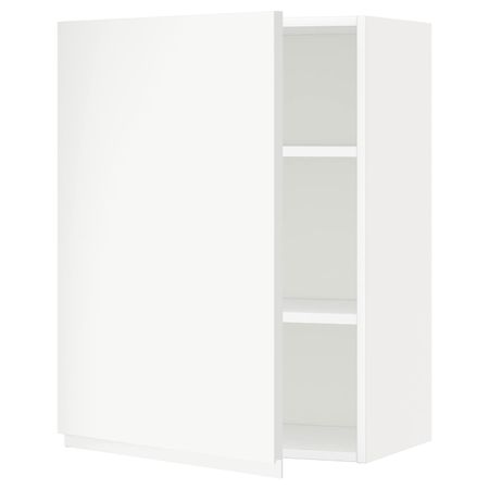 Навесной шкаф с полками, белый/Воксторп матовый белый 60x80 см IKEA METOD МЕТОД 794.465.31