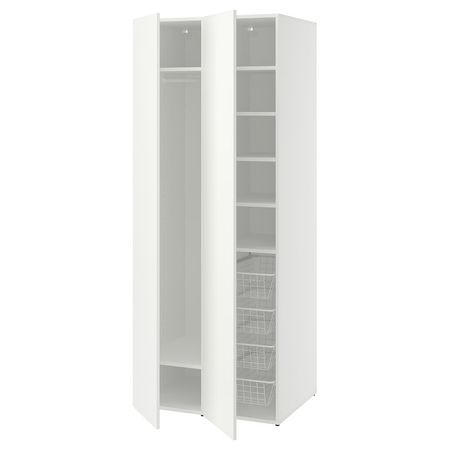 LASTARE Гардероб, комбинация - белый 80x62x200 см