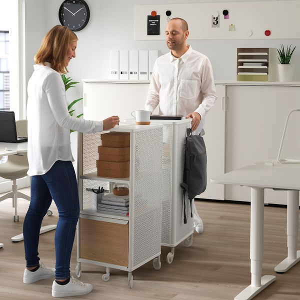 Модуль с электронным замком, сетка белый 41x101 см IKEA BEKANT БЕКАНТ 192.869.22 - фото 2