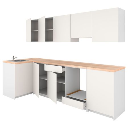 Кухня, белый 120x300x220 см IKEA KNOXHULT КНОКСХУЛЬТ 294.035.67