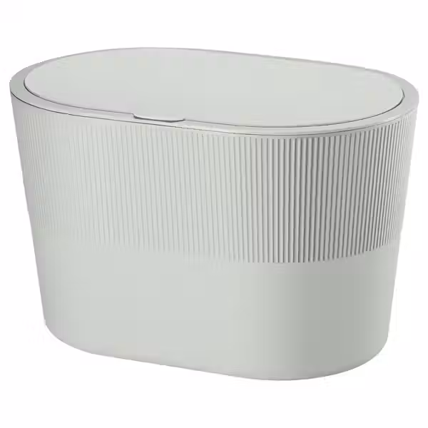 KINNASJÖ КИННАШЁ Мусорное ведро - с крышкой самоклеящийся/зеленый 4 л - фото 1