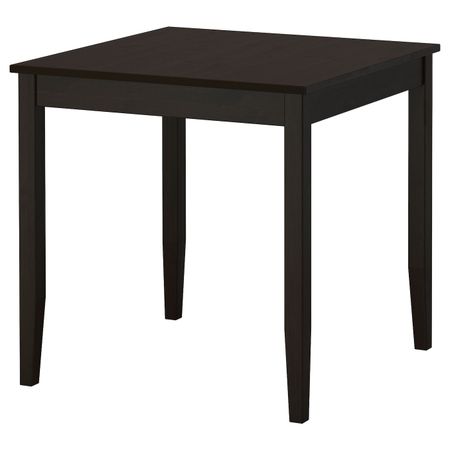 Стол, черно-коричневый 74x74 см IKEA LERHAMN ЛЕРХАМН 304.443.07