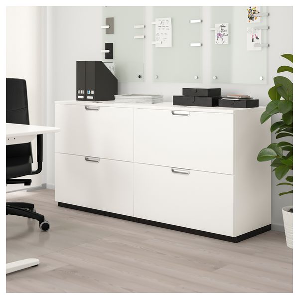 Комбинация для хранения с дверцами ГАЛАНТ, белый (160x80 см) - схема-чертеж с размерами